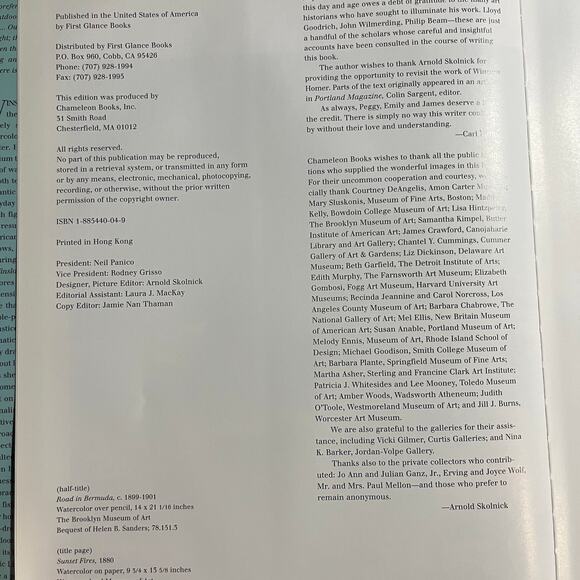 Winslow Homer: His Art, His Light, His Landscapes by Carl Little 1995, Hardcover - Picture 5 of 7